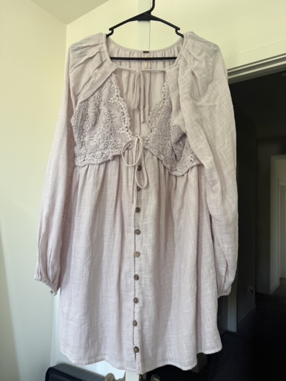 Free People Summer Struttin' Mini Dress in Mauve Pink - Size Large - Picture 2 of 4